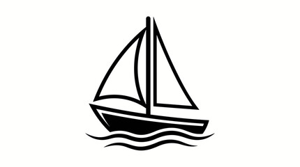 Fototapeta premium Sailboat Vector Illustration for Travel and Nautical Adventure