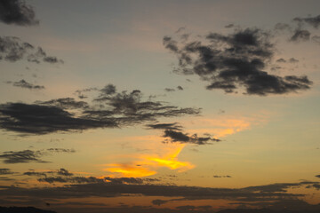 Fototapeta premium Sunset Sky With Dramatic Clouds
