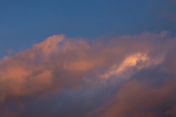 Fototapeta premium Sunset Clouds With Blue Sky