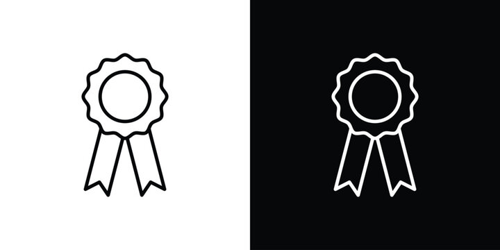 Rosette icon line artwork series. EPS10