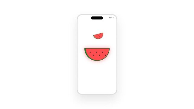Biometric fingerprint scanning on white smartphone screen