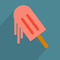 Vector illustration of a melting popsicle ice. © AlexandraDaryl