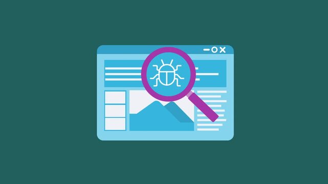 Scan Website for Bugs 2d Animation with Alpha Matte