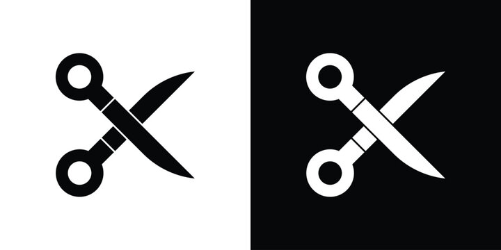 Scissor icon minimal logo collection