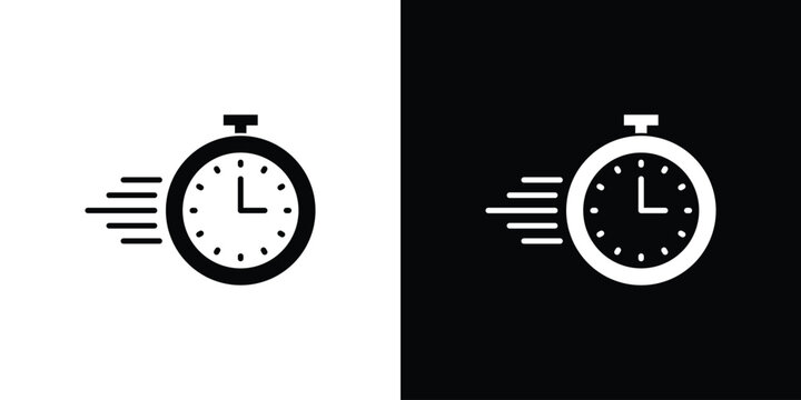 Time fast icon minimal logo collection