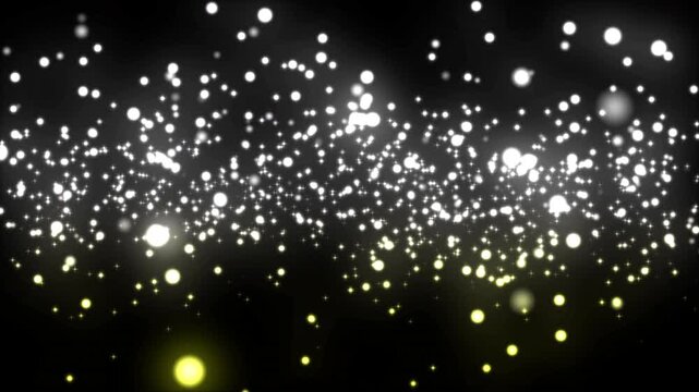 Winter Snow Particle 4K Effects with Glowing Stars, Holiday Night Background, Falling Snow Animation, Water Texture Illustration, Decorative Pattern Design, Fantasy Wallpaper Visual