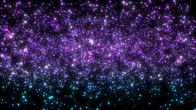 Pink Winter Particle 4K Effects with Glowing Stars, Holiday Space Background, Purple Snow Design, Bright Vector Illustration, Sparkling Light Texture, Night Decoration, Motion Animation