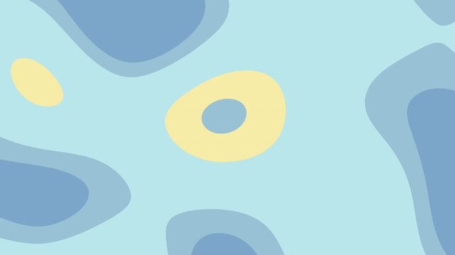 Abstract Blue Yellow Organic Shapes Background Loop
