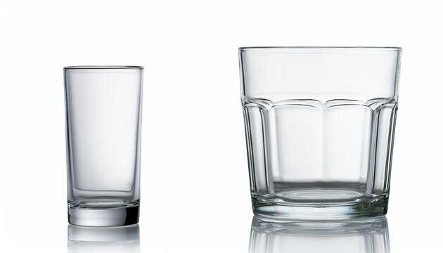 Empty And Open Glass Tupperware Isolated On White Background