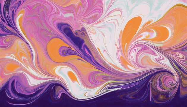 Beautiful Abstract Painting Is A Painting Technique Ebru Turkish Ebru Style On The Water With Acrylic Paints Wring Wave Stylish Combination Of Luxury Contemporary Art Marble Liquid Texture