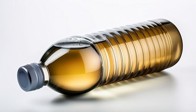 Bottle Aluminum On White Background Water Oil Clipping Path