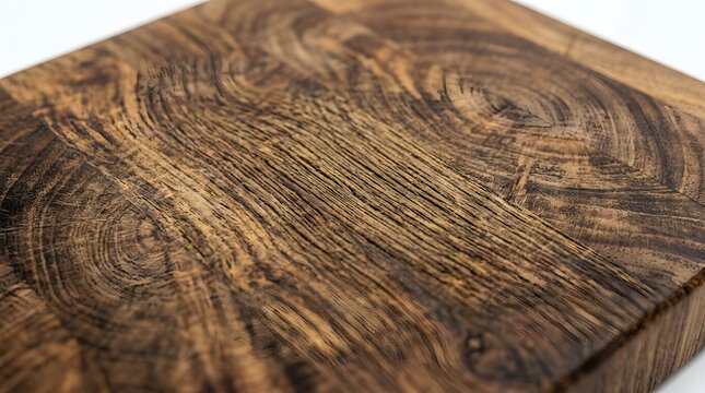 Authentic Indonesian handcrafted teak wood kitchen cutting board with rich natural end grain texture