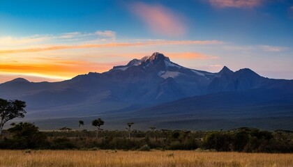 Fototapeta premium Mount Kenya Twilight