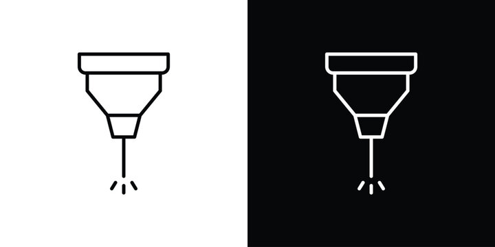 Laser machine icon simple illustrations collection