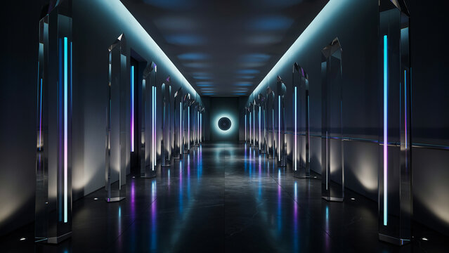 Modern futuristic sci fi background