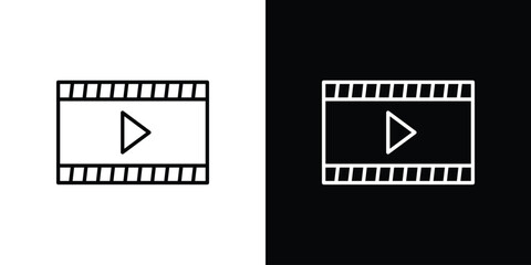 Fototapeta premium Video editing icon simple illustrations collection