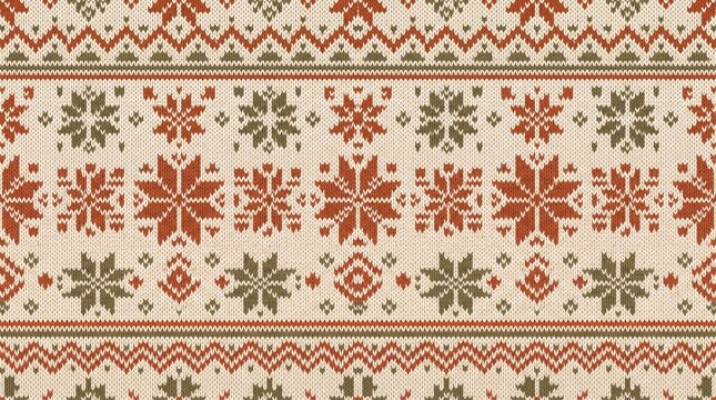 Ireland pattern traditional fair isle style knitted ornament texture with ornamental geometric seamless traditional