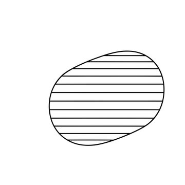 Abstract shape with horizontal lines