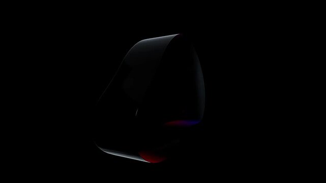 Abstract glowing light wave with red and blue colors on a dark background