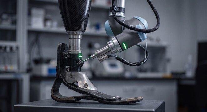 Robotic Calibration of a Carbon Fiber Prosthetic Foot in Laboratory