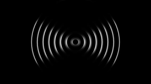 Radio waves waves background. network tower produced radio wave concept. Radio Waves in Circle Form, Radio wave signal animated background. Technology radio waves signal icon animation.