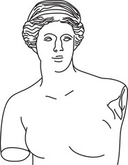 venus ancient statue outline illustration © neviayue