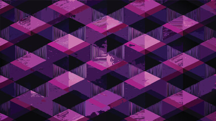 Abstract geometric pattern with repeating purple and black cubes geometric abstract background tessellation isometric decorative ornament composition wallpaper backdrop illustration © icon sos