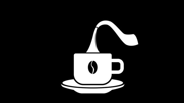 instant coffee preparing making process step by step  instruction motion graphic
