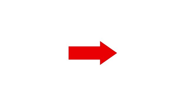 Right directional arrow loop animation. Animated arrow moving right