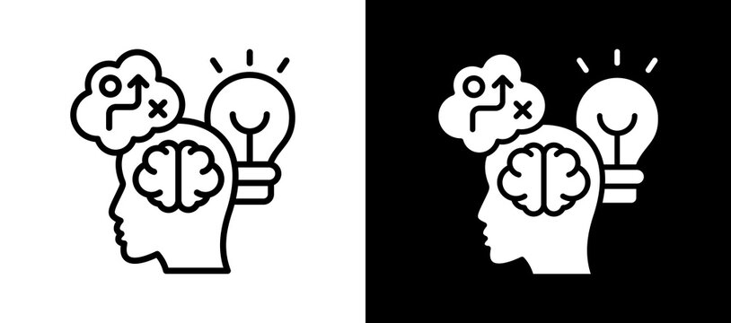 Strategic Intelligence whiteblack icon