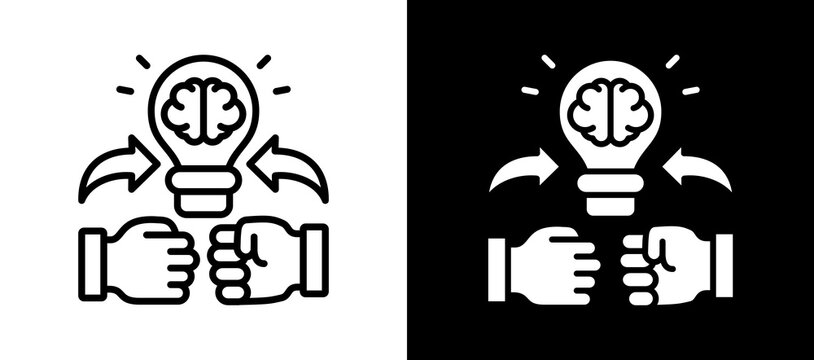 Competitive Intelligence whiteblack icon