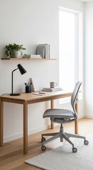 Fototapeta premium Sunlit sanctuary for focused thought.