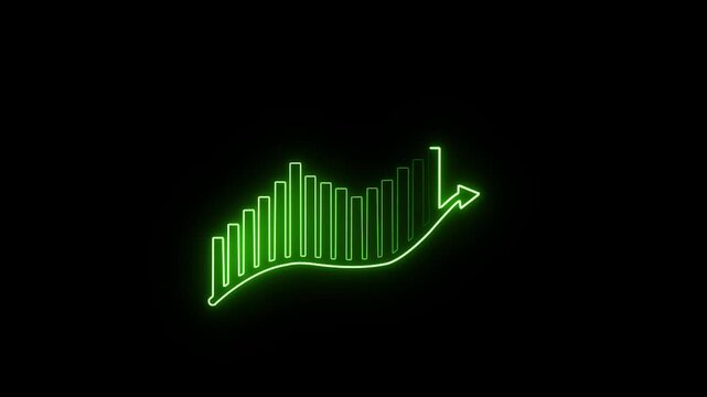 business graph on black