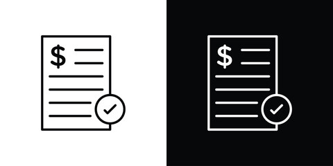 Fototapeta premium Bill payment icon simple illustrations collection