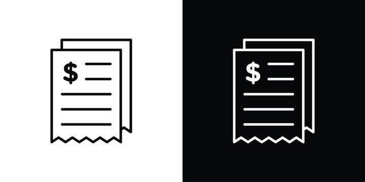 Bills icon simple illustrations collection