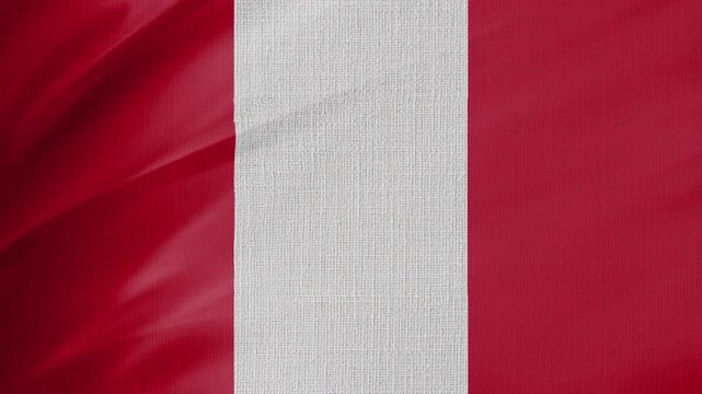 Peru Flag Animation With Fabric Texture