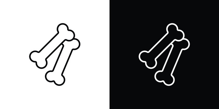 Bones icon simple illustrations collection