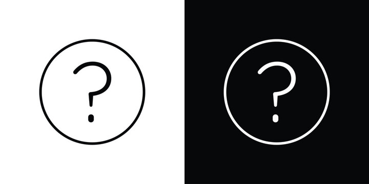Interrogation icon simple illustrations collection