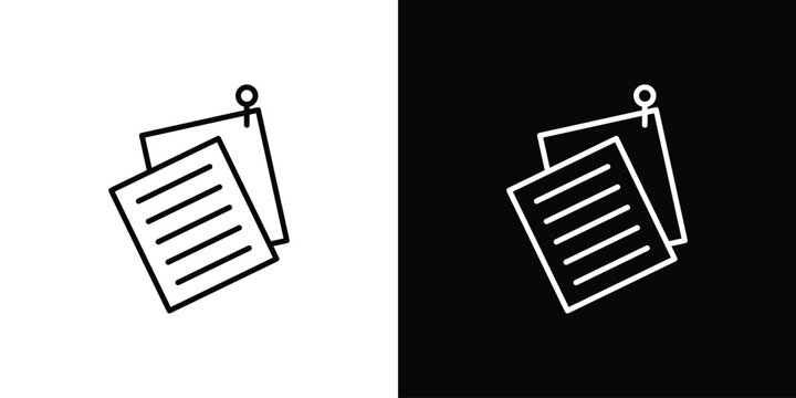 Sticky notes icon simple illustrations collection