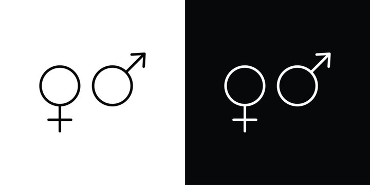 Unisex icon simple illustrations collection