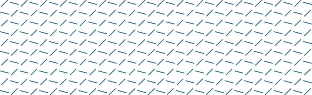 Abstract dark blue dashed line seamless pattern on white background. Minimalist geometric diagonal dash texture for fabric, textile, banner, wallpaper or backdrop
