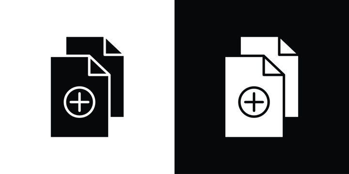 Duplicate icon simple graphics set