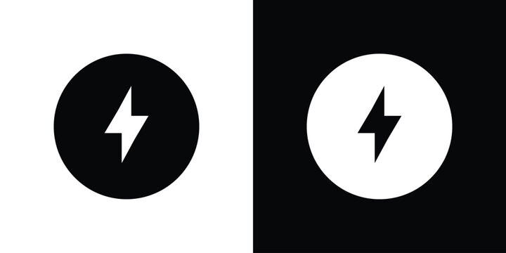 Flash icon simple graphics set