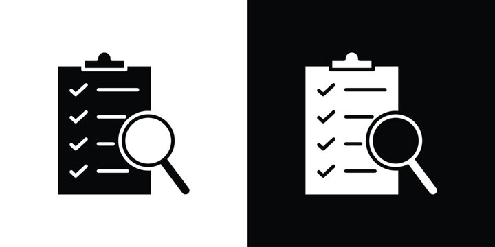 Inspection icon simple graphics set