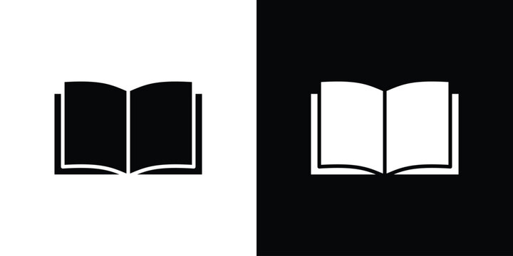 open book icon simple graphics set
