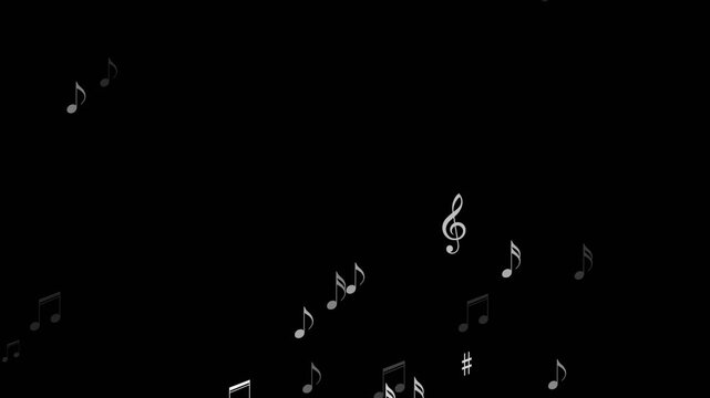 Dynamic Musical Notes with Rhythm and Melody Effect