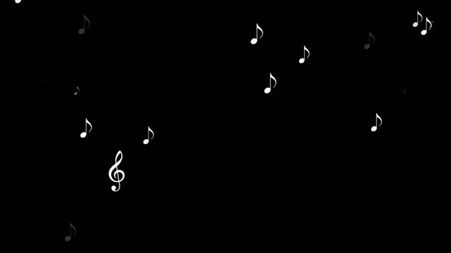 Musical Notes Overlay with Modern Audio Elements