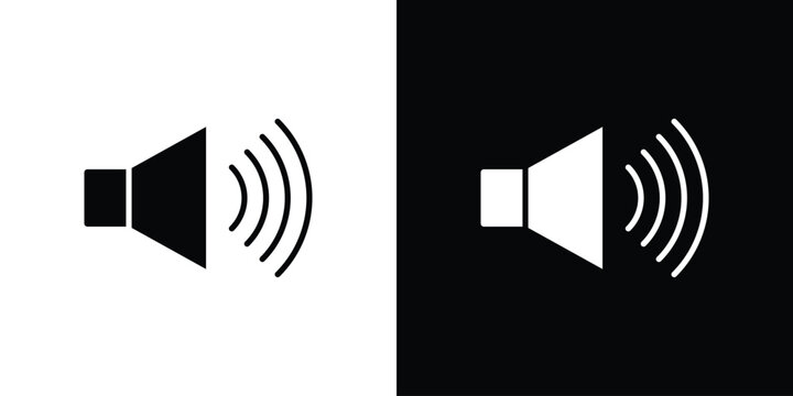 Speaker icon simple graphics set