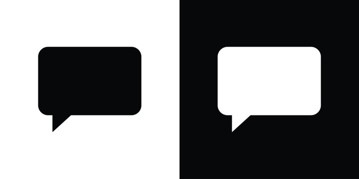 Talk bubble speech icon simple graphics set
