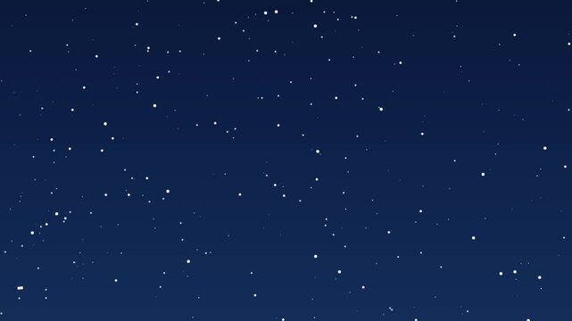 starry night sky background with snow